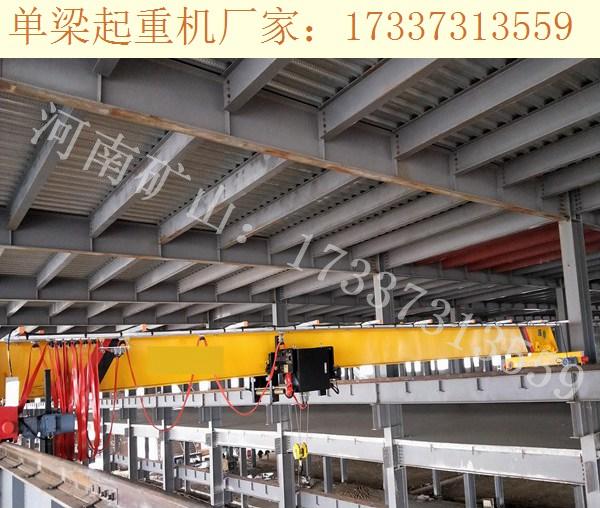 甘肃武威单梁起重机厂家 主梁有哪些常见故障
